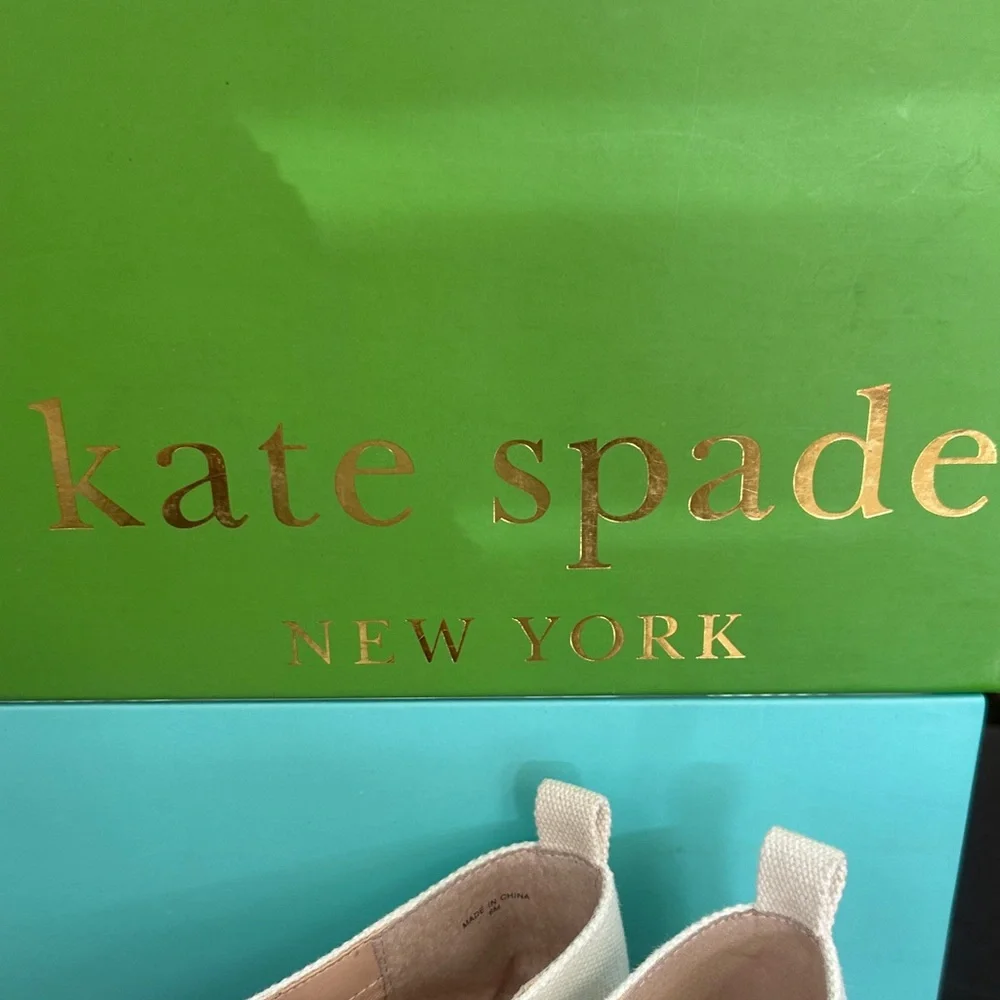Kate Spade Cream Espadrilles with Pink Floral Design - Picture 2 of 8